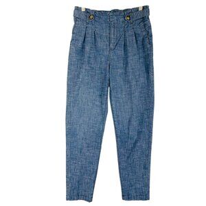 REITMANS high waisted chambray blue pants tapered leg size 4
